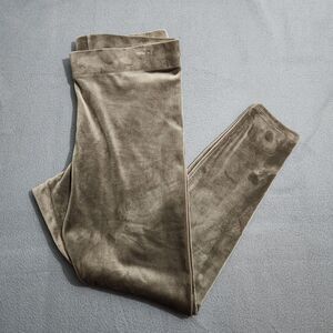 Pure Jill Women L Green Velour Pull On High Rise Skinny Stretch Pants